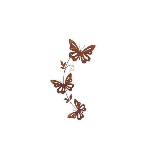 Butterfly/Dragonfly Rusted Metal Home/Garden Wall Art Decor 90x41cm -  - Assorted