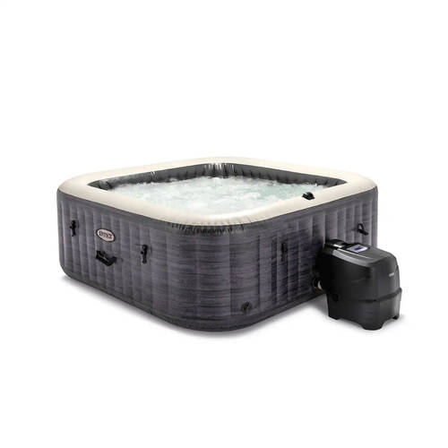 Intex 6-Person Greystone Deluxe Square Bubble Spa Set 220-240V 6y+