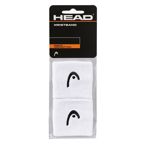 2pc Head 2.5" Sweat Absorption Wristband - White