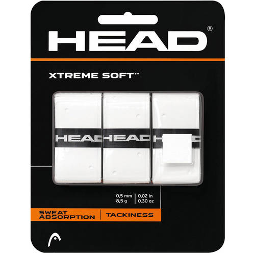 3Pk Head XtremeSoft Overgrip - White