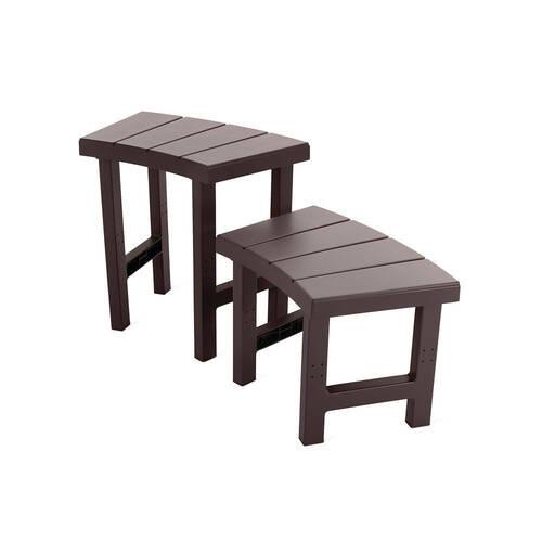4pc Intex Medium And Tall Spa Outdoor Deck Bench Set  - Brown