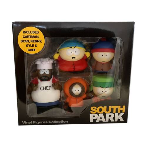 5pc South Park Vinyl Mini Action Figures Chef, Cartman, Kenny, Stan, Kyle