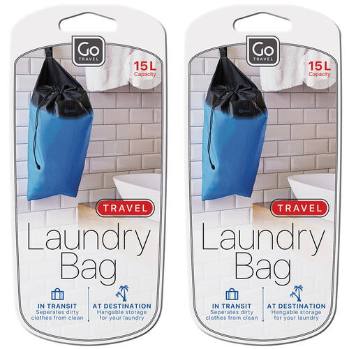 2PK Go Travel Laundry Bag - Blue/Black