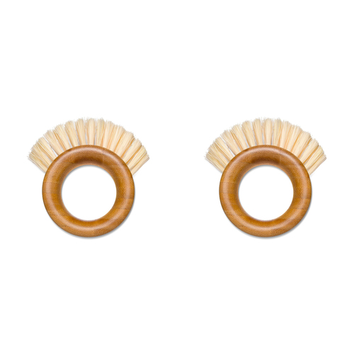 2PK Full Circle The Ring Veggie Brush Scrubber - White