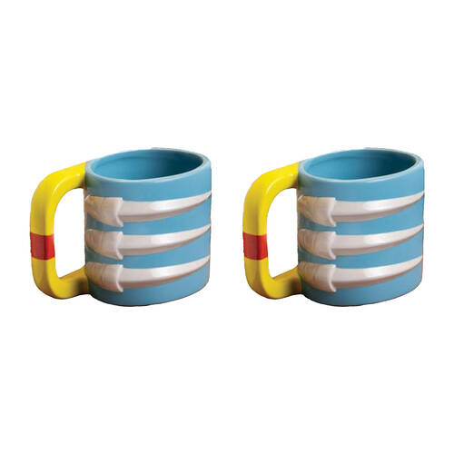 2PK Marvel Wolverine Mask and Claw Shaped Sculpted Mug 550ml