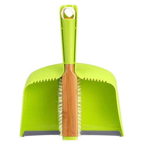 Full Circle Clean Team Brush & Dust Pan Set Green