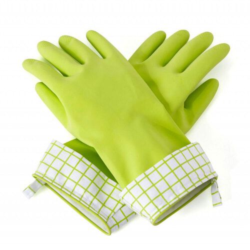 Full Circle Natural Latex Cleaning Gloves Large Green