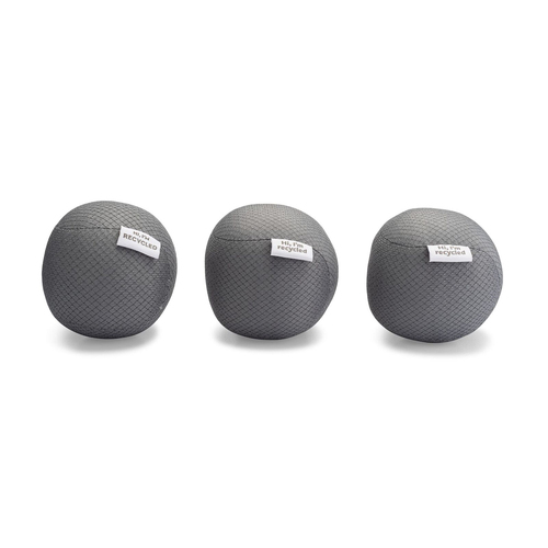 3pc Full Circle 8cm Anti Static Dryer Balls - Grey