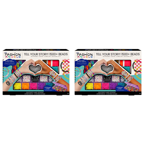 2PK Fashion Angels Kids/Childrens Creative Alphabet Bead Kit 8y+