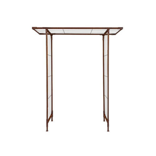 A.FRESCO Metal Square Plant Support Arch/Trellis 60.5x182cm - Rust