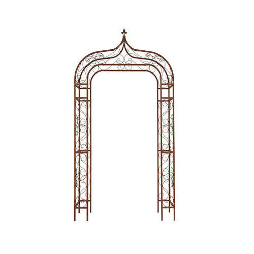  Metal Gothic Plant Support Arch/Trellis 133x250cm - Rust