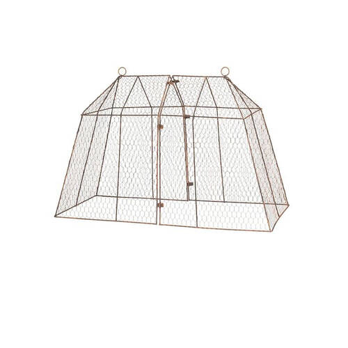 A.FRESCO Mesh Wire Kew Cloche Plant Protector 80x50cm - Brown