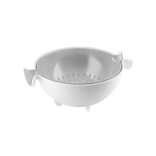 Guzzini Kitchen Active Design 30cm Plastic Colander and Bowl Set - Grey