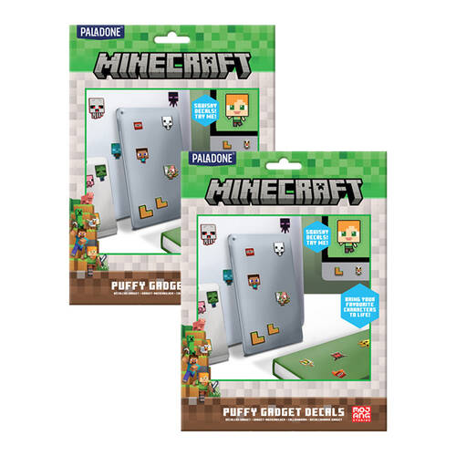 120pc Minecraft 3D Puffy Textured Gadget Decal Stickers 8y+