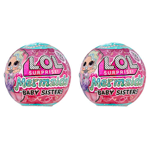 2PK LOL Suprise! Mermaids! Baby Sisters Mermaid Figures Assorted 4y+