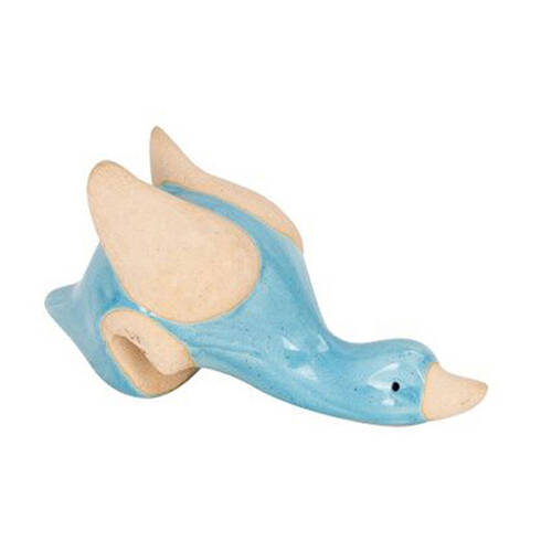  Ceramic Duck Planter Pot Sitter Ornament 12x7cm Blue