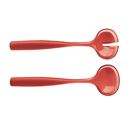 Guzzini Grace 28.3cm Salad Servers Plastic Spoon/Fork - Red