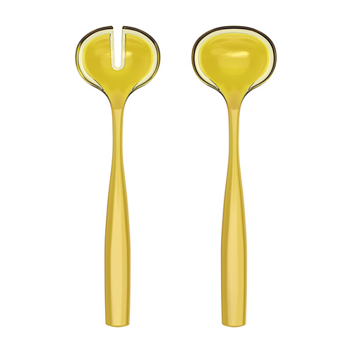 2pc Guzzini Dolcevita 28cm Salad Servers Plastic - Amber