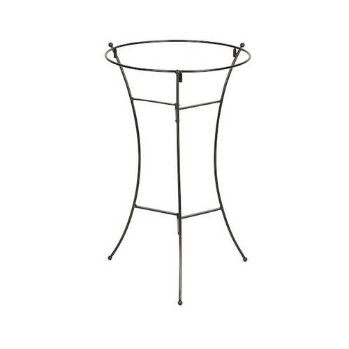  3 Legged Powder Coated Metal Bird Bath Stand 57x37cm Matte Black