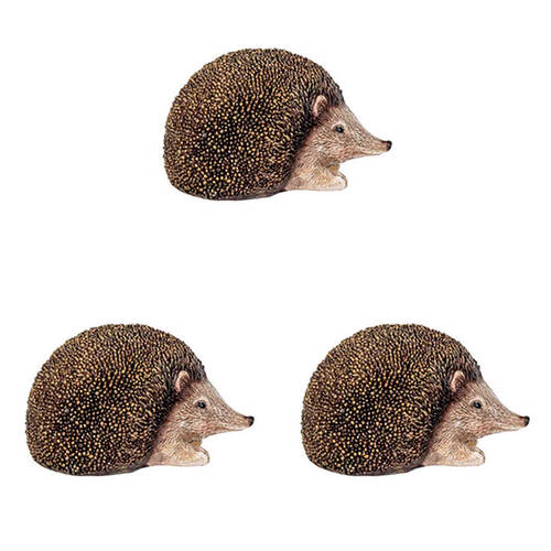 3PK Medium Resin Echidna Indoor Home Decoration 10x7cm Brown