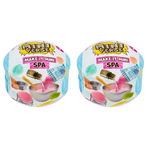 2PK MGA's Miniverse Make It Mini Spa Kids Pretend Toy Assorted 8y+