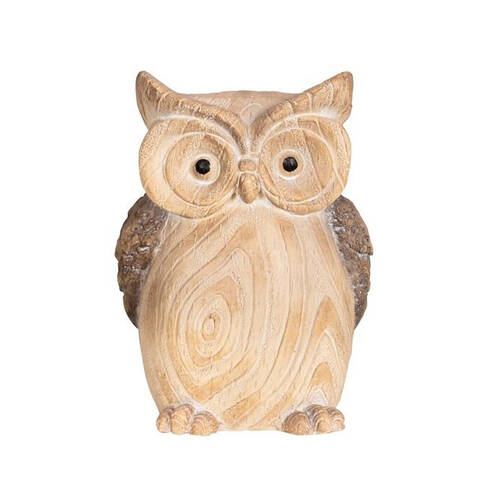  Large Resin Tree Owl Front Home Decoration 26x36cm Natural