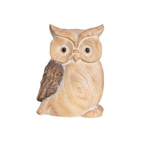  Medium Resin Tree Owl Side Home Decoration 28x21cm Natural
