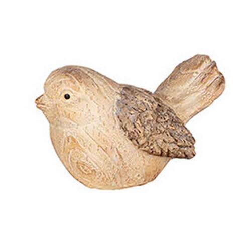  Small Resin Tree Bird Home Decoration 14x9cm Natural