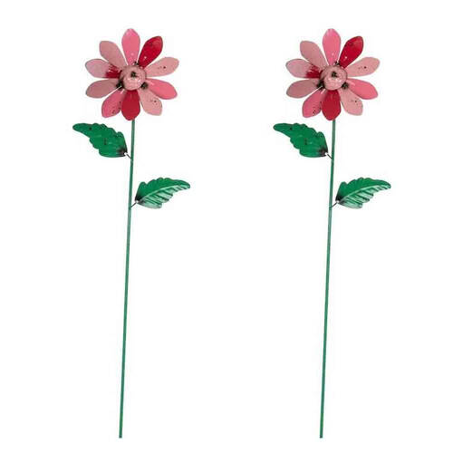 2PK A.FRESCO Industrial Daisy Flowers Outdoor Decor 62x15cm Multicoloured Asstd