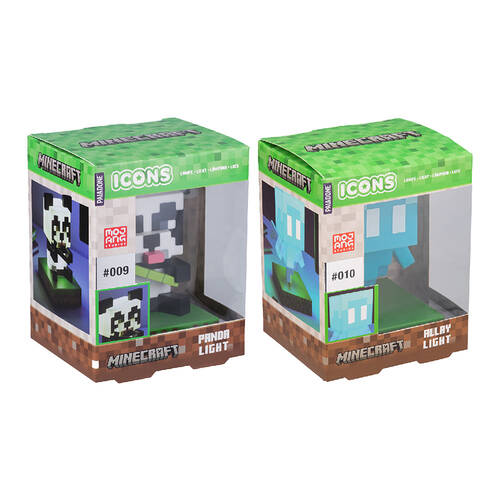 2pc Minecraft Panda & Allay Icon Bedside/Desk Light Decor 11cm