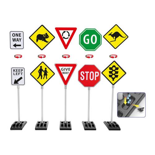 5PK Klein 70cm Australian Traffic Road Signs Kids/Children Pretend Play Toy 3y+