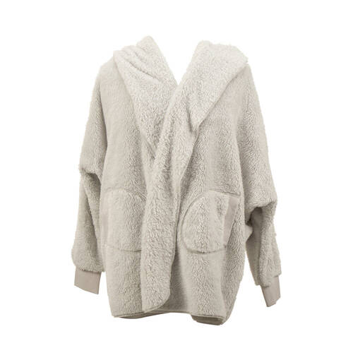 Annabel Trends Cosy Luxe Cardi Robe Loungewear Polyester One Size Grey
