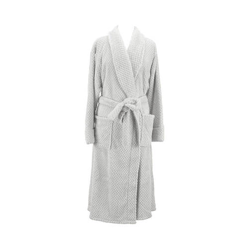 Annabel Trends Bath Robe Cosy Luxe Waffle Polyester One Size Light Grey
