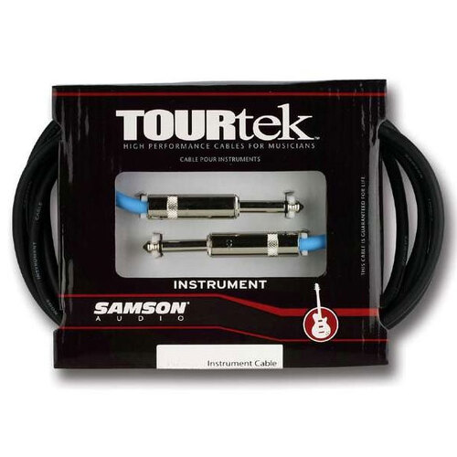 Tourtek 4.57m Male Instrument Cable Jack Connector Cord Black