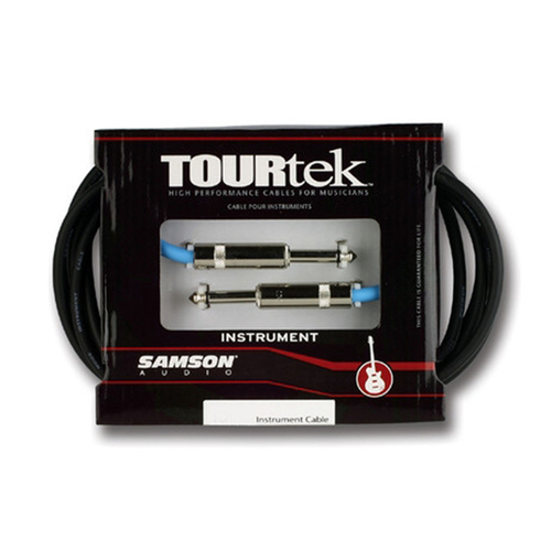 Tourtek 1.83m Male Instrument Cable Jack Connector Cord Black