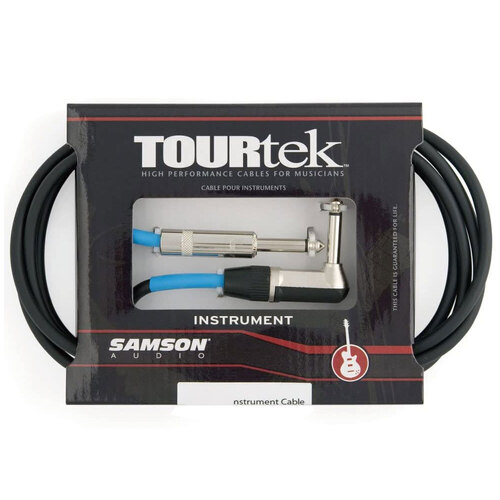 TourTek 0.92m Male Instrument Cable w/ L-Jack Connector Black