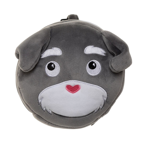 Relaxeazzz 15cm Schnauzer Travel Pillow Cushion w/ Eye Mask 3y+