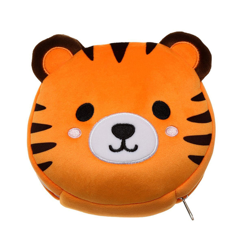 Relaxeazzz 15cm Tiger Travel Pillow Cushion w/ Eye Mask 3y+