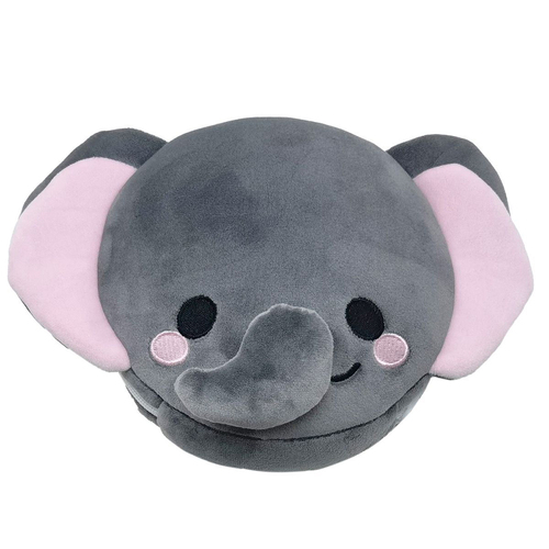 Relaxeazzz 15cm Elephant Travel Pillow Cushion w/ Eye Mask 3y+