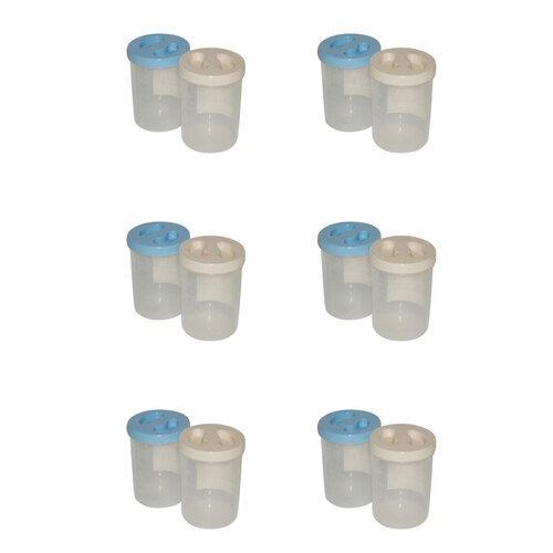 6PK Homeleisure Screwtop 1.0L Plastic Container Assorted 