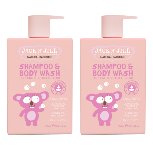 2PK Jack N' Jill Baby 300ml Shampoo & Body Wash Natural
