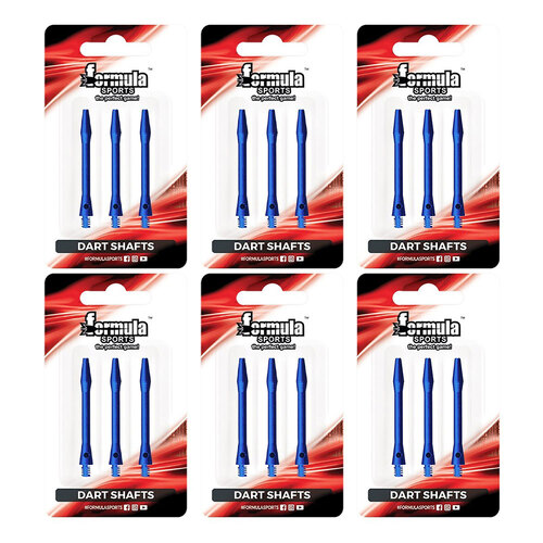 6x 3pc Formula Sports Alloy Coloured Shafts Medium 45mm - Assorted