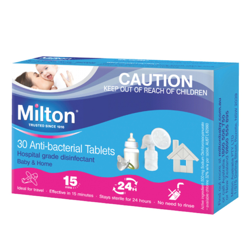 30pc Milton Anti-Bacterial Bottle Cleaning Tablets