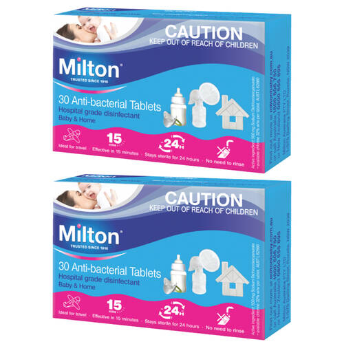 2x 30pc Milton Anti-Bacterial Bottle Cleaning Tablets