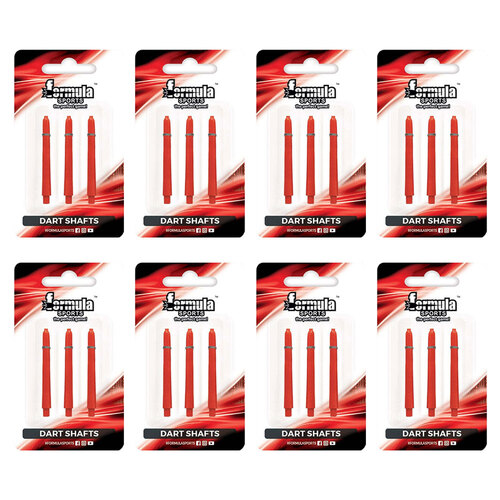 8x 3pc Formula Sports Nylon Ring Grip Shafts X/Short 30mm - Assorted