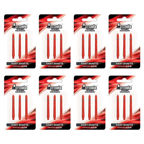 8x 3pc Formula Sports Nylon Ring Grip Shafts Short 35mm - Assorted