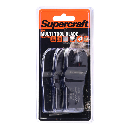 3pc Supercraft Ocillating Saw Multi Tool Blade Bi Metal 28mm