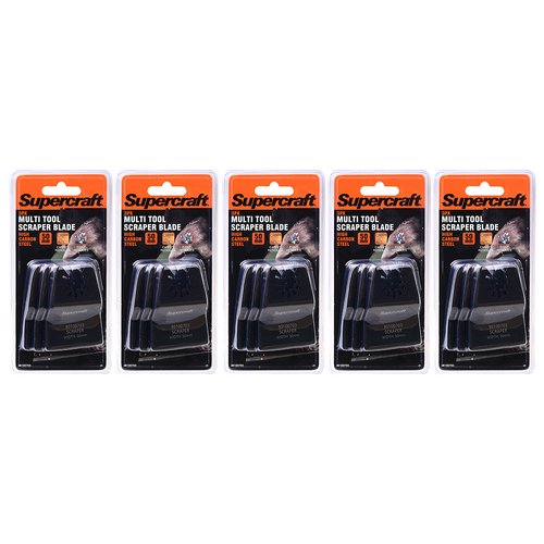 5x 3pc Supercraft Ocillating Saw Multi Tool Scraper Blade 50mm