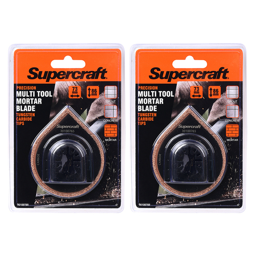 2PK Supercraft Ocillating Saw Multi Tool Grout Tungsten Carbide Blade 86mm