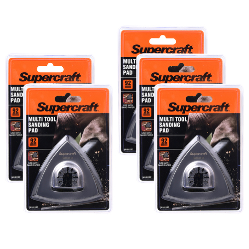 5PK Supercraft Ocillating Saw Multi Tool Sanding Pad 92mm